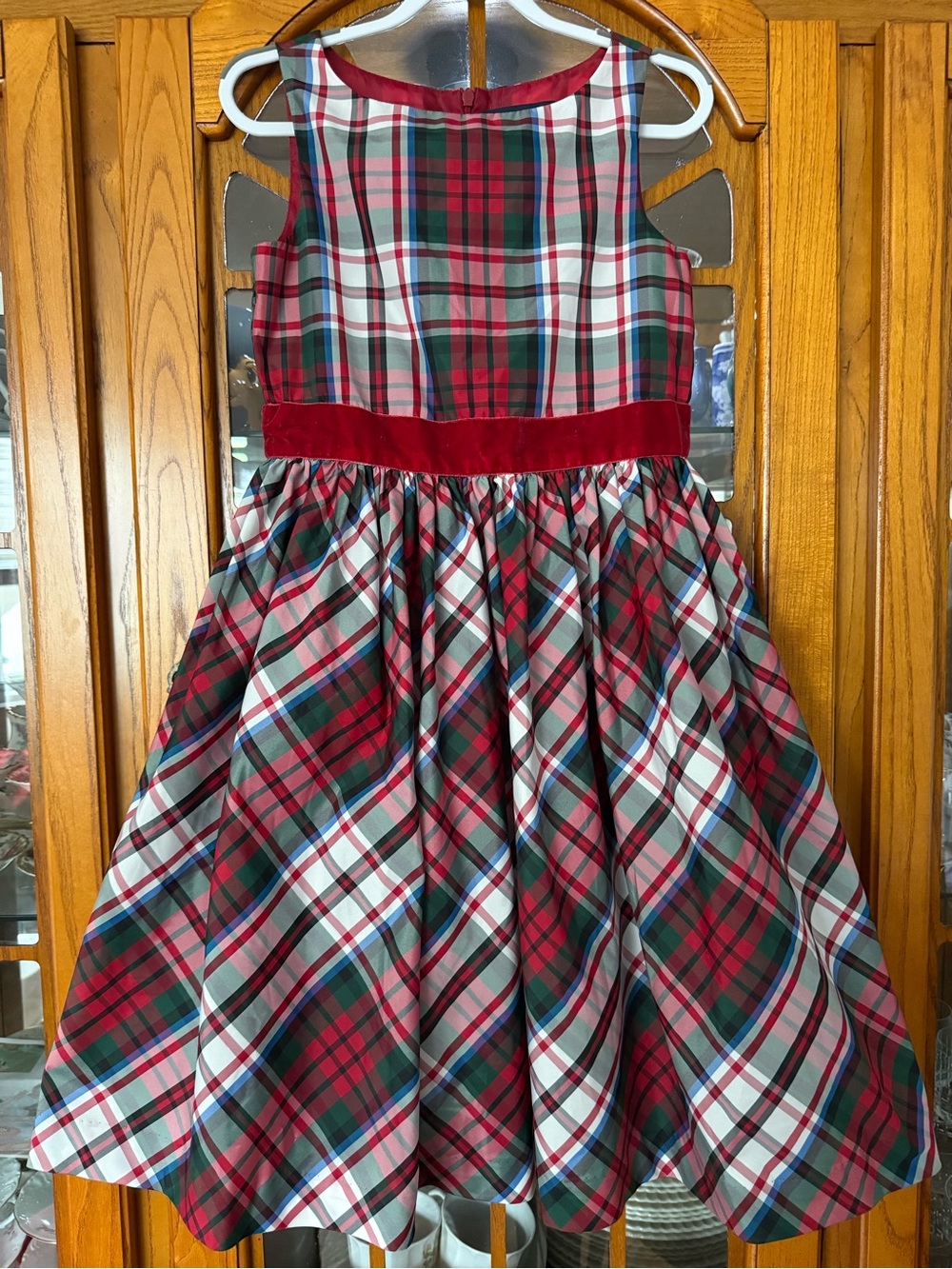 ❤️💚 Lands' End Red and Navy Dress Label Detail ❤️💚